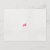 ein rotes Blätter auf schwarzem Hintergrund Postkarte (Vorderseite)
