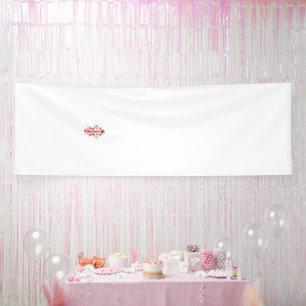 Ein rotes Blumendesign, das auf einer Kahle hervor Banner
