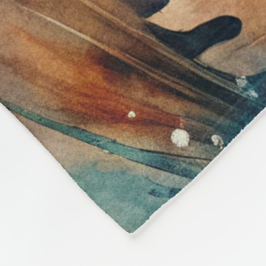 Ein Rotes Eichhörnchen, das eine Nuss isst Fleecedecke (Ecke)