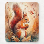 Ein Rotes Eichhörnchen, das eine Nuss isst Mousepad (Vorne)
