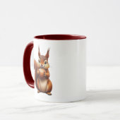 Ein rotes Eichhörnchen mit hellen Augen. Tasse (Vorderseite Links)