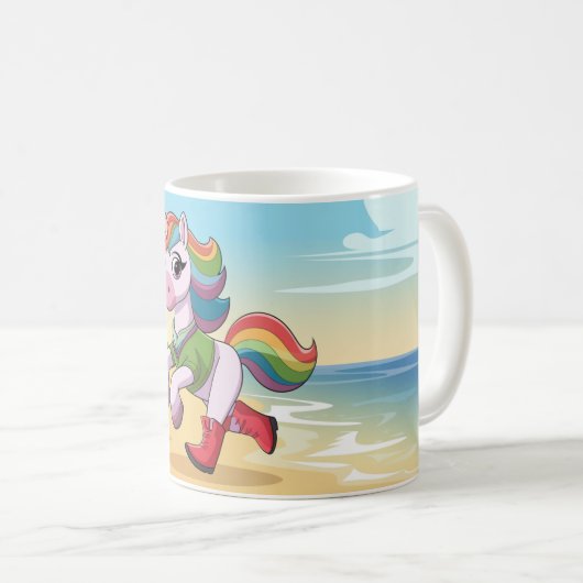 Ein Rotes Einhorn Kaffeetasse (VorderseiteRechts)
