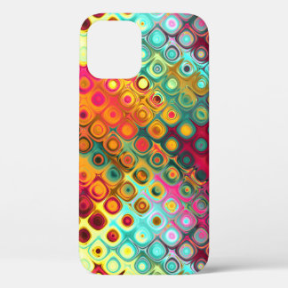 Ein rotes flüssiges Regenbogen Dots Abstraktes Mus Case-Mate iPhone Hülle