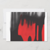 Ein rotes grafisches Design mit fett geometrischer Einladung (Vorderseite)