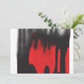 Ein rotes grafisches Design mit fett geometrischer Einladung (Stehend Vorderseite)