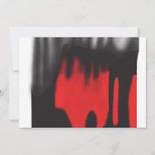 Ein rotes grafisches Design mit fett geometrischer Einladung (Rückseite)