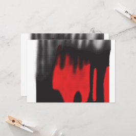 Ein rotes grafisches Design mit fett geometrischer Einladung