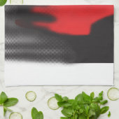 Ein rotes grafisches Design mit fett geometrischer Geschirrtuch (Gefaltet)