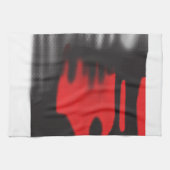 Ein rotes grafisches Design mit fett geometrischer Geschirrtuch (Horizontal)