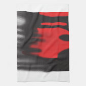 Ein rotes grafisches Design mit fett geometrischer Geschirrtuch (Vertikal)