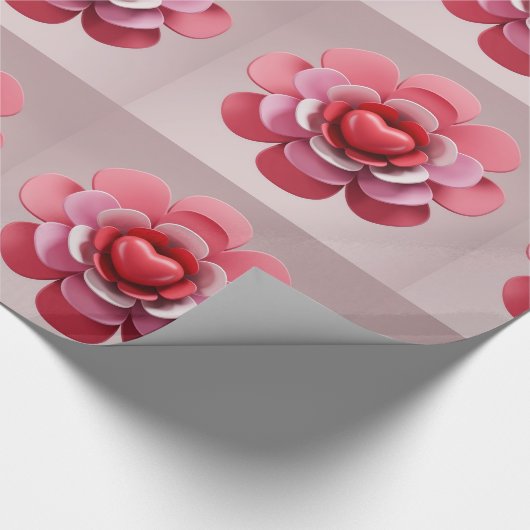 ein rotes Herz Geschenkpapier (Ecke)