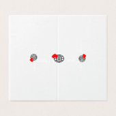 Ein rotes Herzsymbol mit glatten, fetten Linien (Außenseite Aufgefaltet)