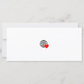 Ein rotes Herzsymbol mit glatten, fetten Linien (Rückseite)