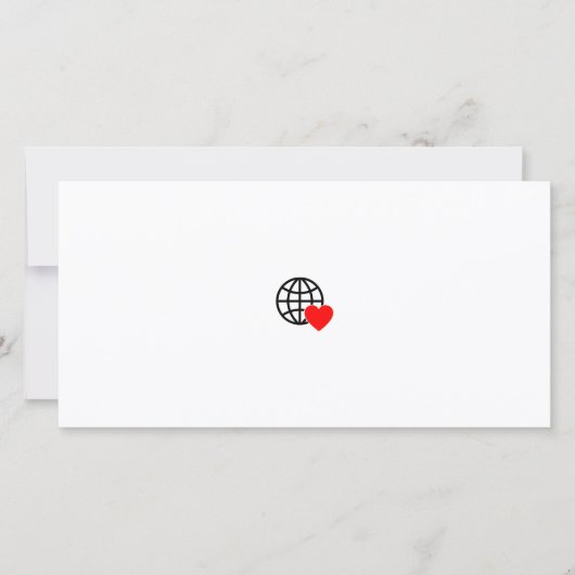 Ein rotes Herzsymbol mit glatten, fetten Linien (Vorderseite)