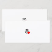 Ein rotes Herzsymbol mit glatten, fetten Linien (Vorne/Hinten)
