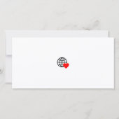 Ein rotes Herzsymbol mit glatten, fetten Linien (Rückseite)