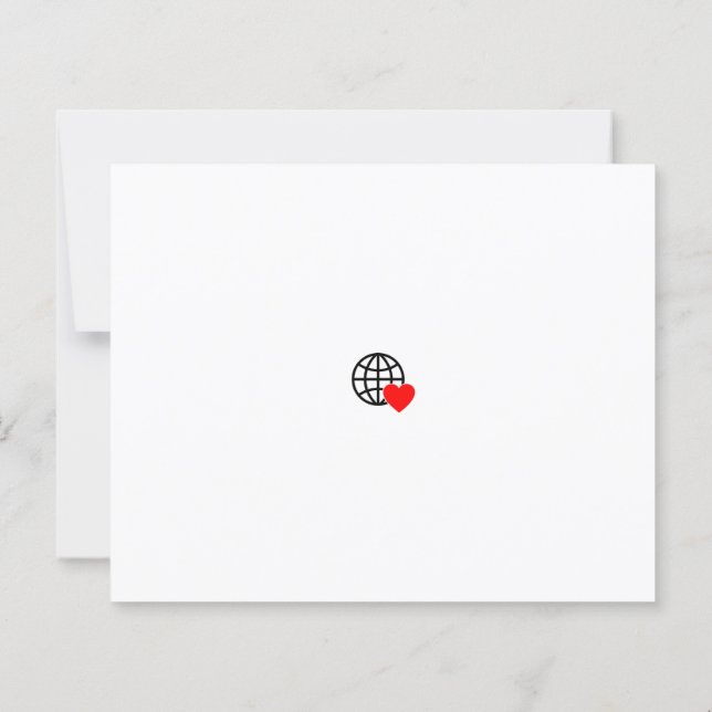 Ein rotes Herzsymbol mit glatten, fetten Linien (Rückseite)
