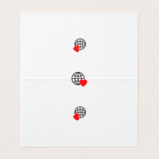 Ein rotes Herzsymbol mit glatten, fetten Linien (Innenseite Aufgefaltet)