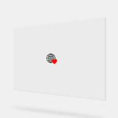 Ein rotes Herzsymbol mit glatten, fetten Linien Acrylschild (Winkel)