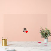 Ein rotes Herzsymbol mit glatten, fetten Linien Acrylschild (Hochzeit)