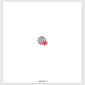 Ein rotes Herzsymbol mit glatten, fetten Linien Aufkleber (Blatt)