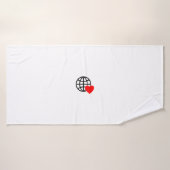 Ein rotes Herzsymbol mit glatten, fetten Linien Badehandtuch (Badehandtuch)