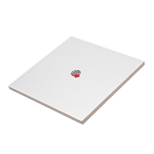 Ein rotes Herzsymbol mit glatten, fetten Linien Fliese