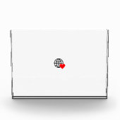 Ein rotes Herzsymbol mit glatten, fetten Linien Fotoblock (Vorderseite)