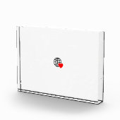 Ein rotes Herzsymbol mit glatten, fetten Linien Fotoblock (Rechts)