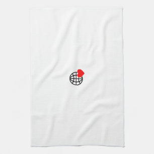 Ein rotes Herzsymbol mit glatten, fetten Linien Geschirrtuch