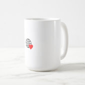 Ein rotes Herzsymbol mit glatten, fetten Linien Kaffeetasse (VorderseiteRechts)