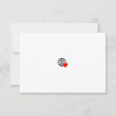 Ein rotes Herzsymbol mit glatten, fetten Linien Karte (Vorderseite)