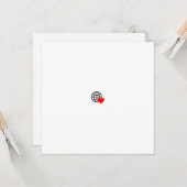 Ein rotes Herzsymbol mit glatten, fetten Linien Karte (Vorderseite/Rückseite Beispiel)