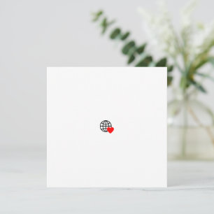 Ein rotes Herzsymbol mit glatten, fetten Linien Karte