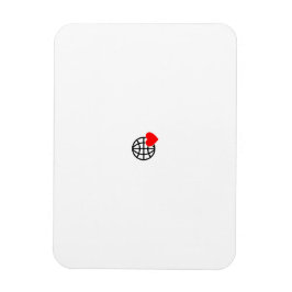 Ein rotes Herzsymbol mit glatten, fetten Linien Magnet