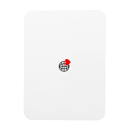 Ein rotes Herzsymbol mit glatten, fetten Linien Magnet (Vertikal)