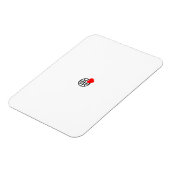 Ein rotes Herzsymbol mit glatten, fetten Linien Magnet (Linke Seite)