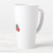 Ein rotes Herzsymbol mit glatten, fetten Linien Milchtasse (Rechte Ecke)