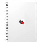 Ein rotes Herzsymbol mit glatten, fetten Linien Notizblock (Vorderseite)