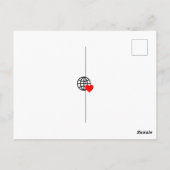 Ein rotes Herzsymbol mit glatten, fetten Linien Postkarte (Rückseite)