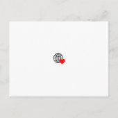 Ein rotes Herzsymbol mit glatten, fetten Linien Postkarte (Vorderseite)