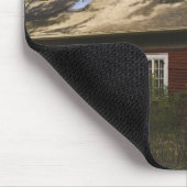 Ein rotes Klotz-Zuhause Mousepad (Ecke)