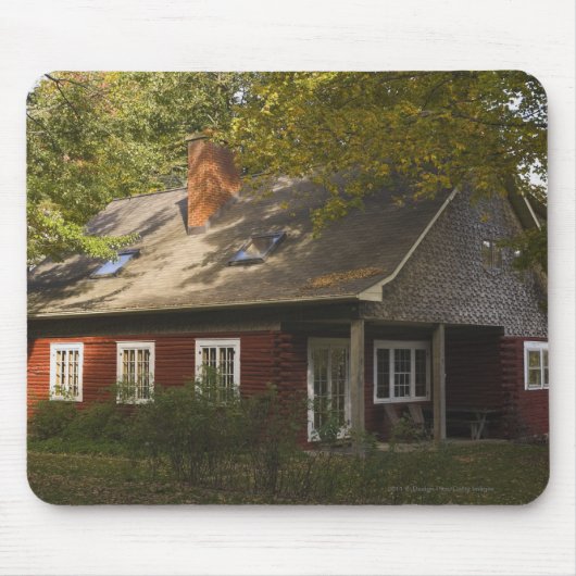 Ein rotes Klotz-Zuhause Mousepad (Vorne)