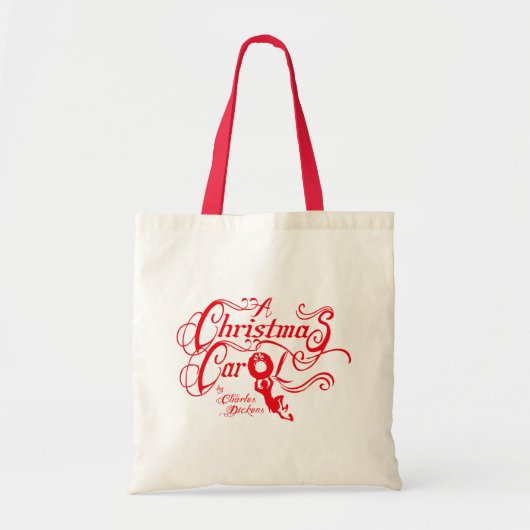 Ein Rotes Logo für Weihnachtslieder-Tasche Tragetasche (Vorne)