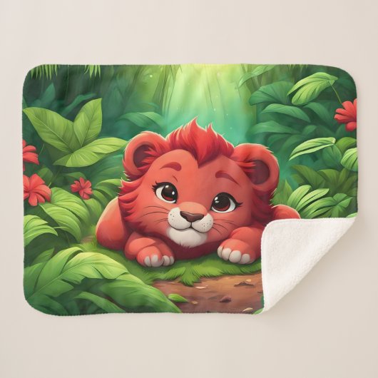 Ein rotes Löwengräber im Dschungel Sherpadecke (Vorderseite (Horizontal))