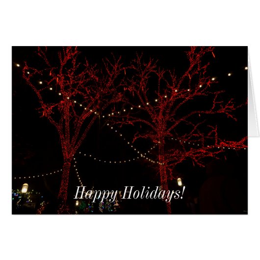 Ein rotes Paar frohe Weihnachtskarten (Vorderseite (Horizontal))