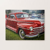 Ein rotes Plymouth Special Deluxe Coupe. Puzzle (Horizontal)