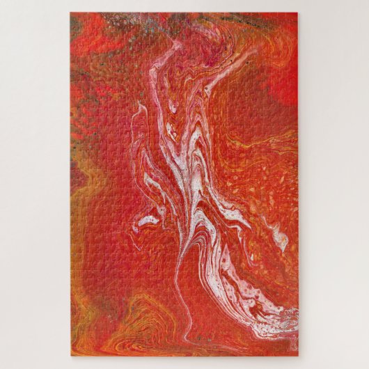 Ein rotes Puzzle mit 1 dynamischem Antrieb behalte (Vertikal)