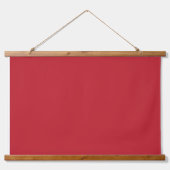 Ein rotes Quadrat, umgeben von einem dünnen weißen Wandteppich Mit Holzrahmen (Vorderseite)