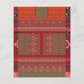 ein rotes und beige Muster Flyer (Hinten)